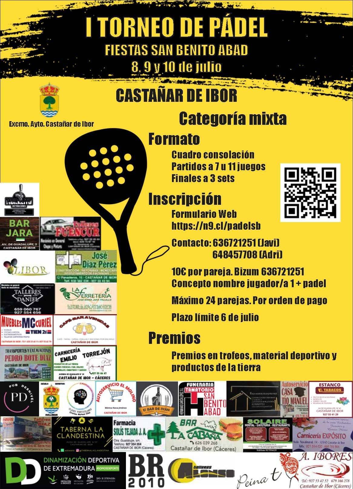 I Torneo de Pádel 'San Benito Abad' - Castañar de Ibor (Cáceres)