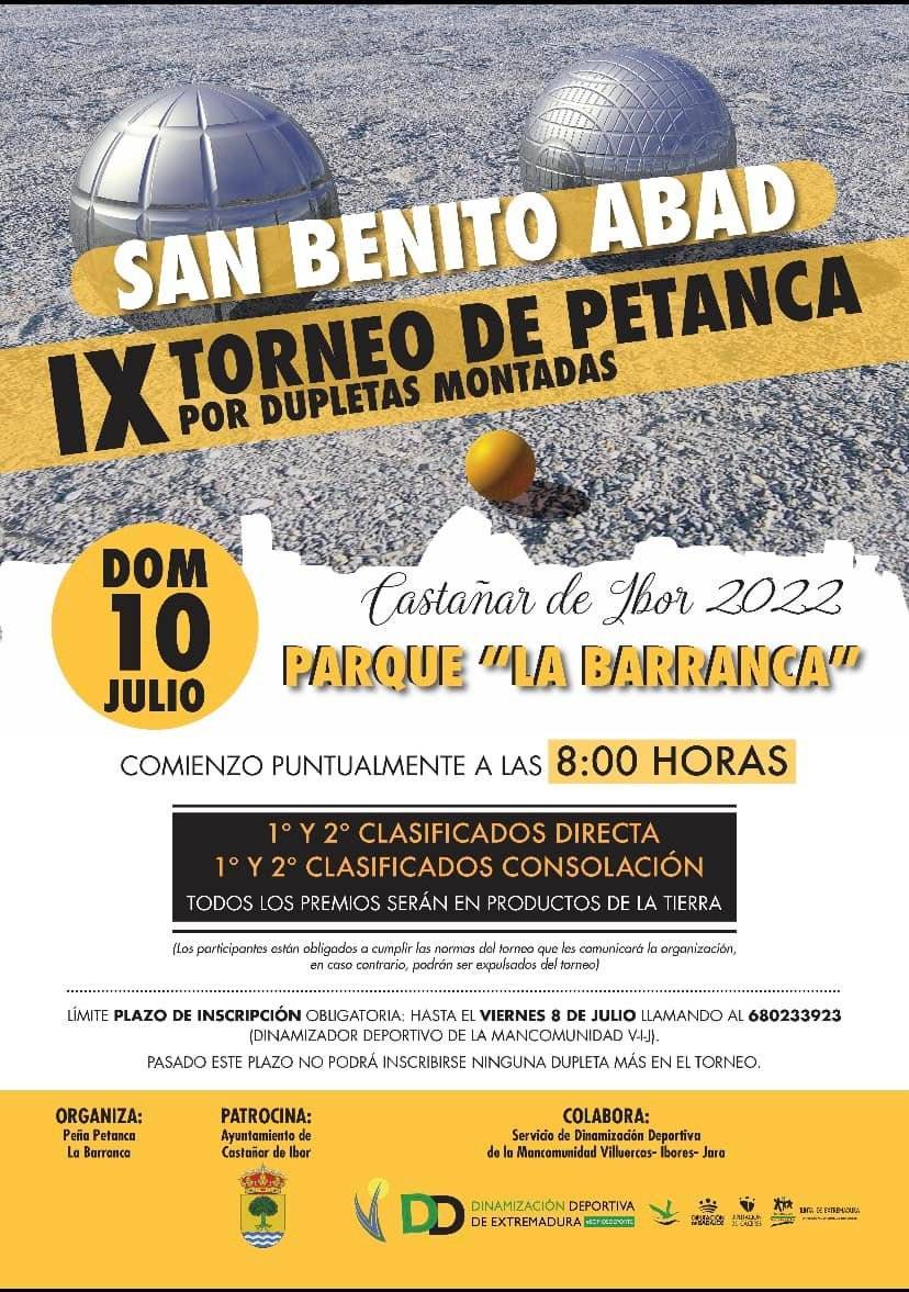 IX Torneo de Petanca 'San Benito Abad' (2022) - Castañar de Ibor (Cáceres)