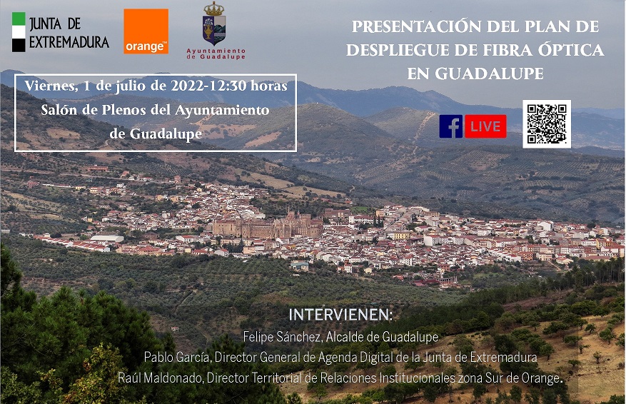 Presentación del plan de despliegue de fibra óptica (2022) - Guadalupe (Cáceres)