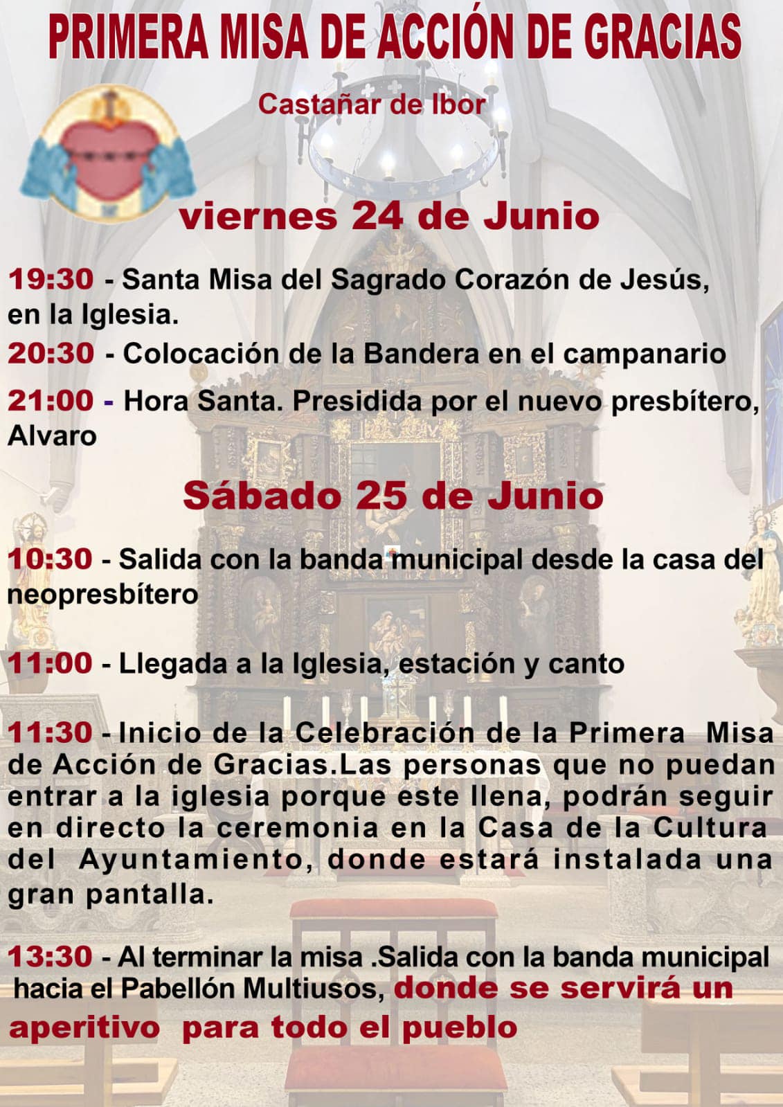 Primera misa de Acción de Gracias (2022) - Castañar de Ibor (Cáceres)
