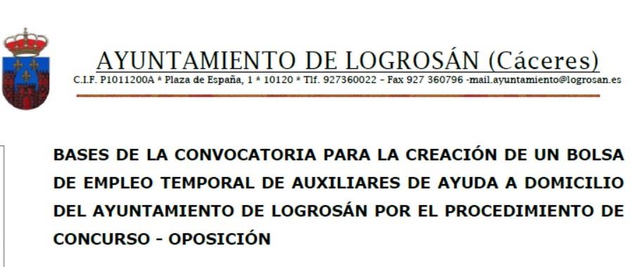 Auxiliares de ayuda a domicilio (2022) - Logrosán (Cáceres)