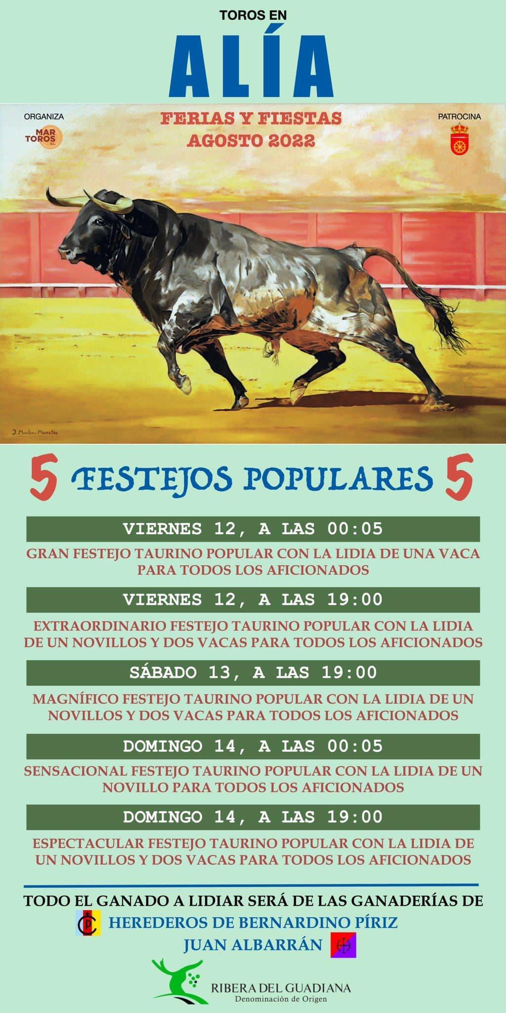 Festejos taurinos (2022) - Alía (Cáceres)