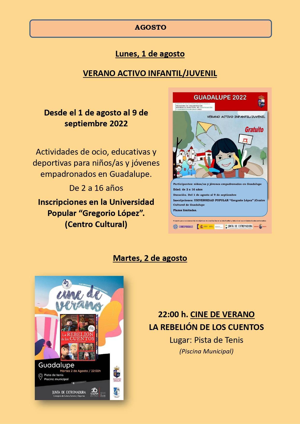 Programa de verano (2022) - Guadalupe (Cáceres) 4