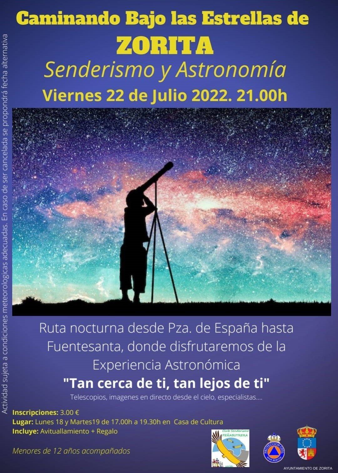 Ruta nocturna (julio 2022) - Zorita (Cáceres)