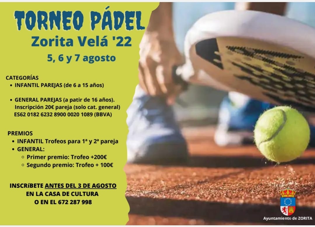 Torneo de Pádel Velá (2022) - Zorita (Cáceres)
