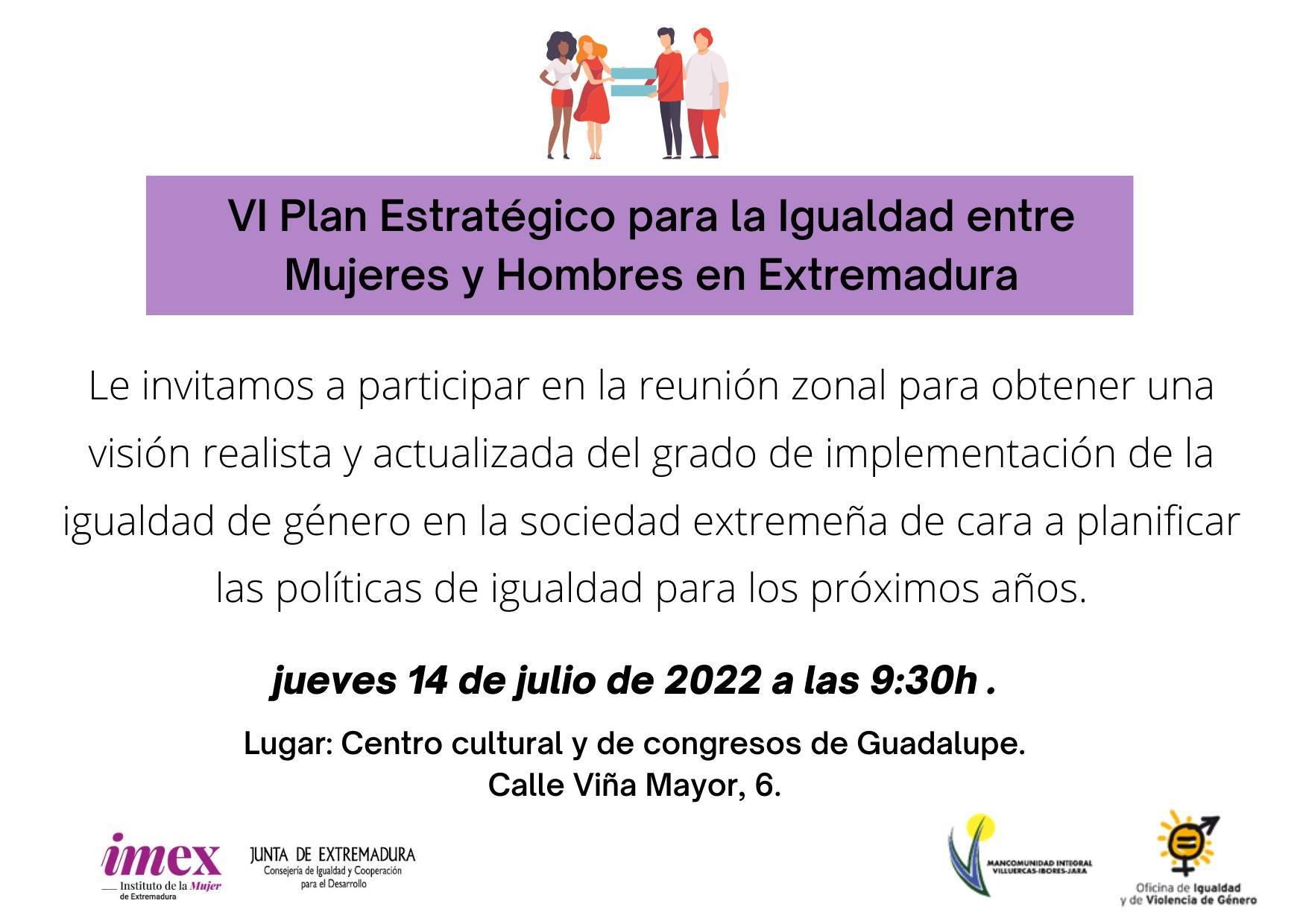 VI Plan Estratégico para la Igualdad entre Mujeres y Hombres en Extremadura - Guadalupe (Cáceres)