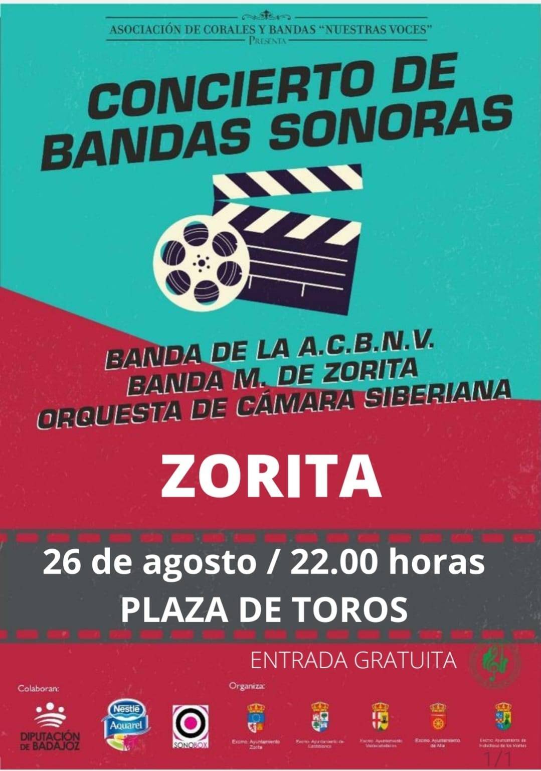 Concierto de bandas sonoras (agosto 2022) - Zorita (Cáceres)
