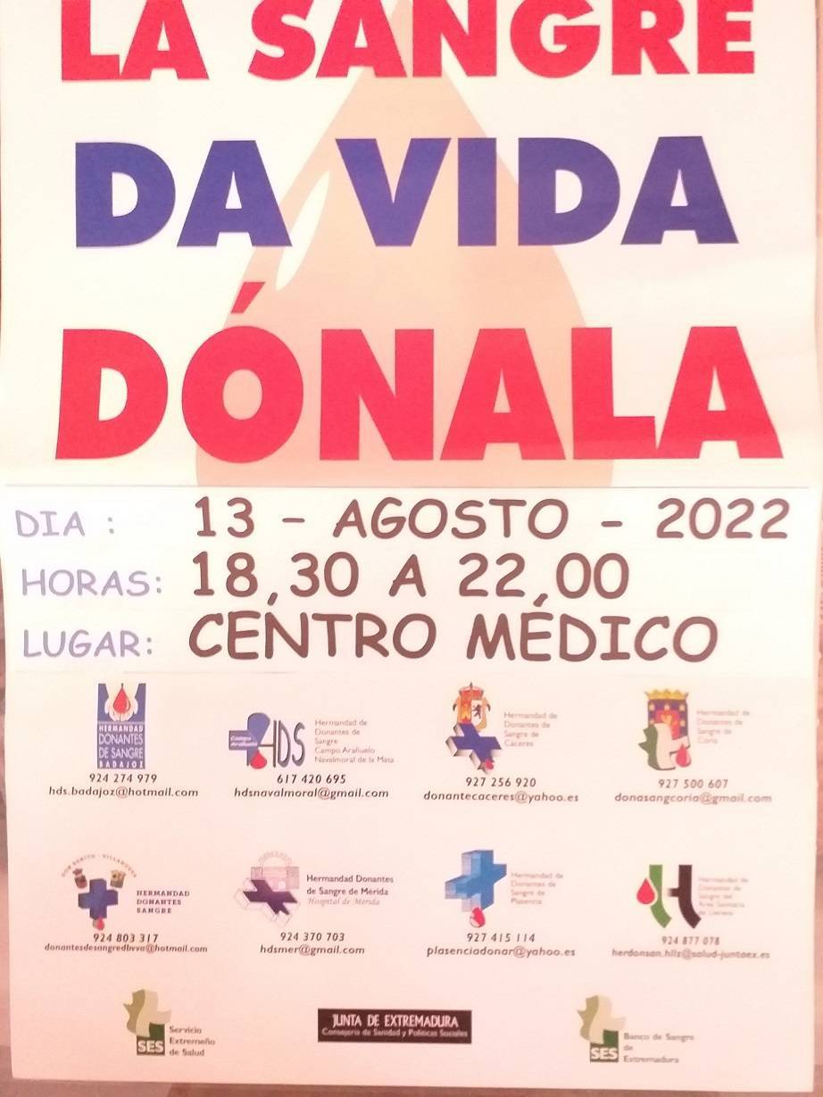 Donación de sangre (agosto 2022) - Castañar de Ibor (Cáceres)