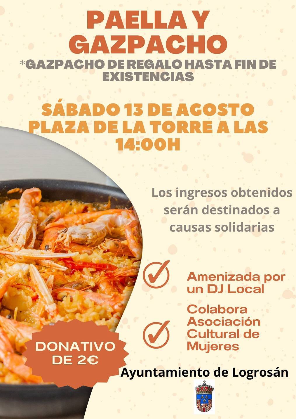 Paella y gazpacho (agosto 2022) - Logrosán (Cáceres)