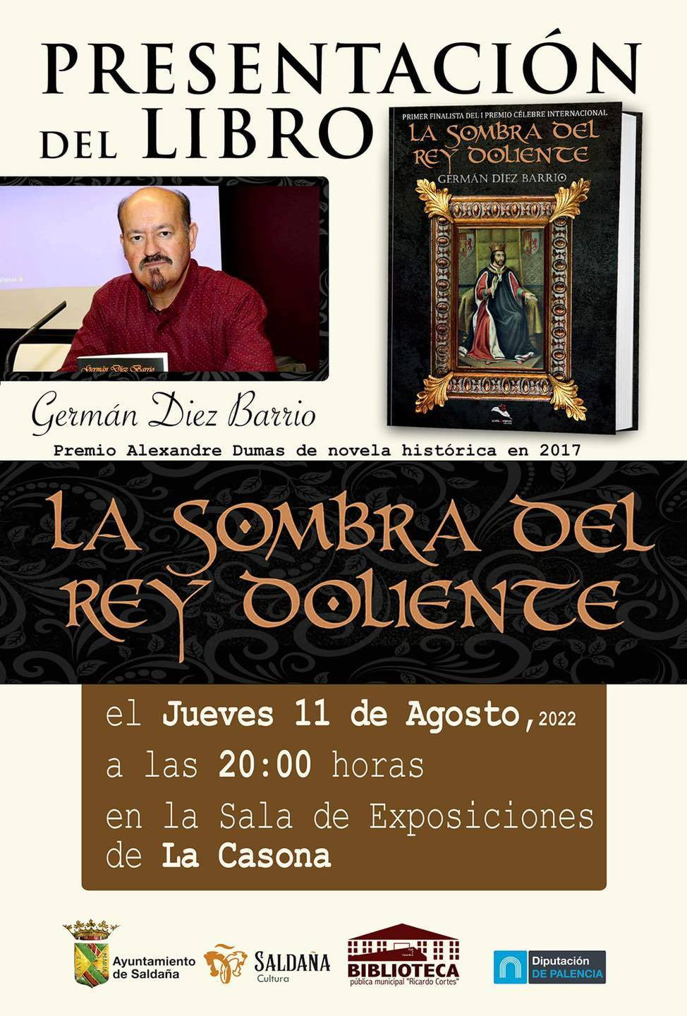 Presentación del libro 'La sombra del rey doliente' (2022) - Saldaña (Palencia)
