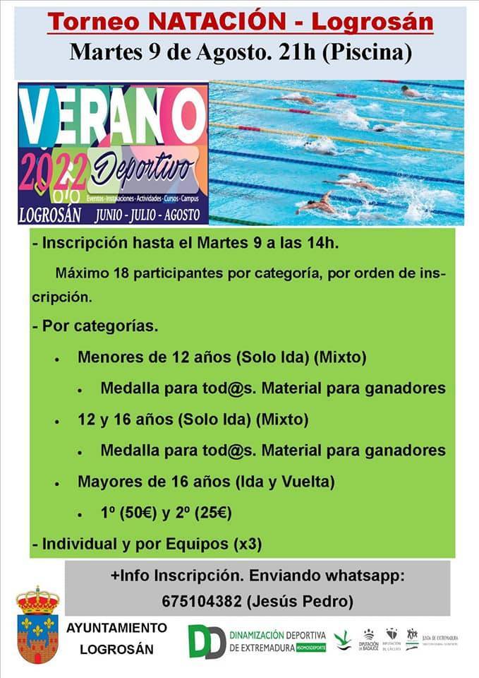 Torneo de natación de verano (2022) - Logrosán (Cáceres)