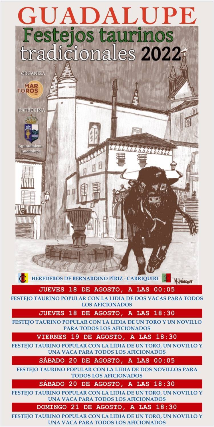 Tradicionales festejos taurinos (2022) - Guadalupe (Cáceres)