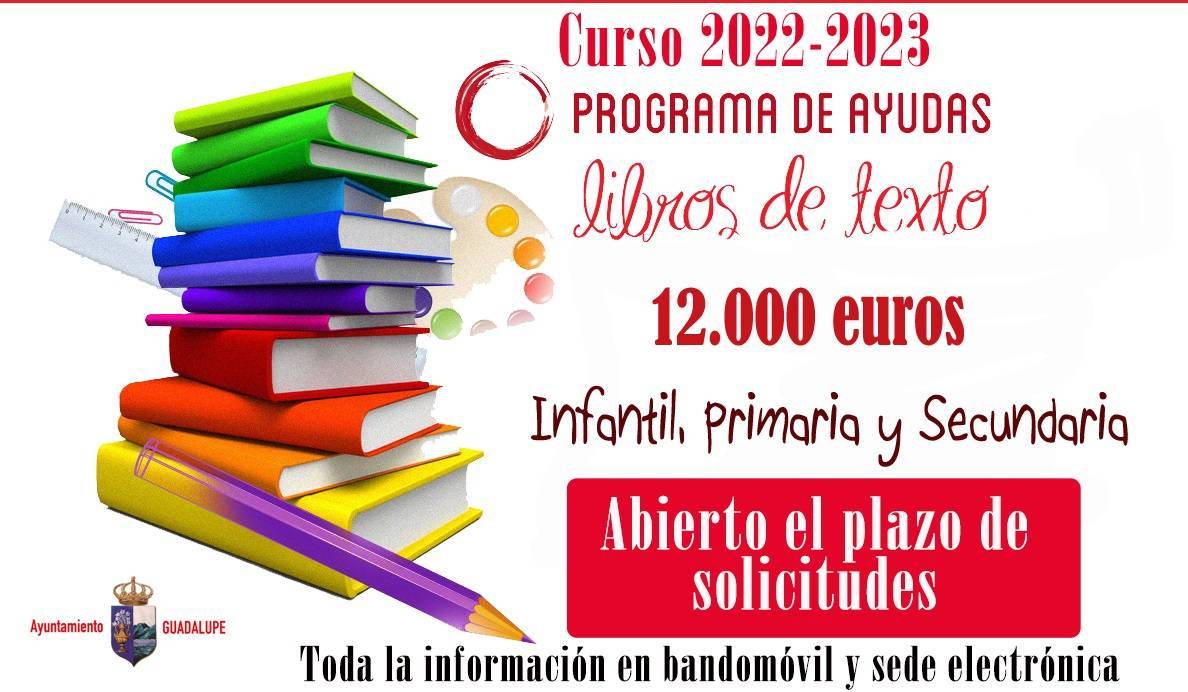 Bases para la convocatoria de ayudas de libros de texto (2022) - Guadalupe (Cáceres)