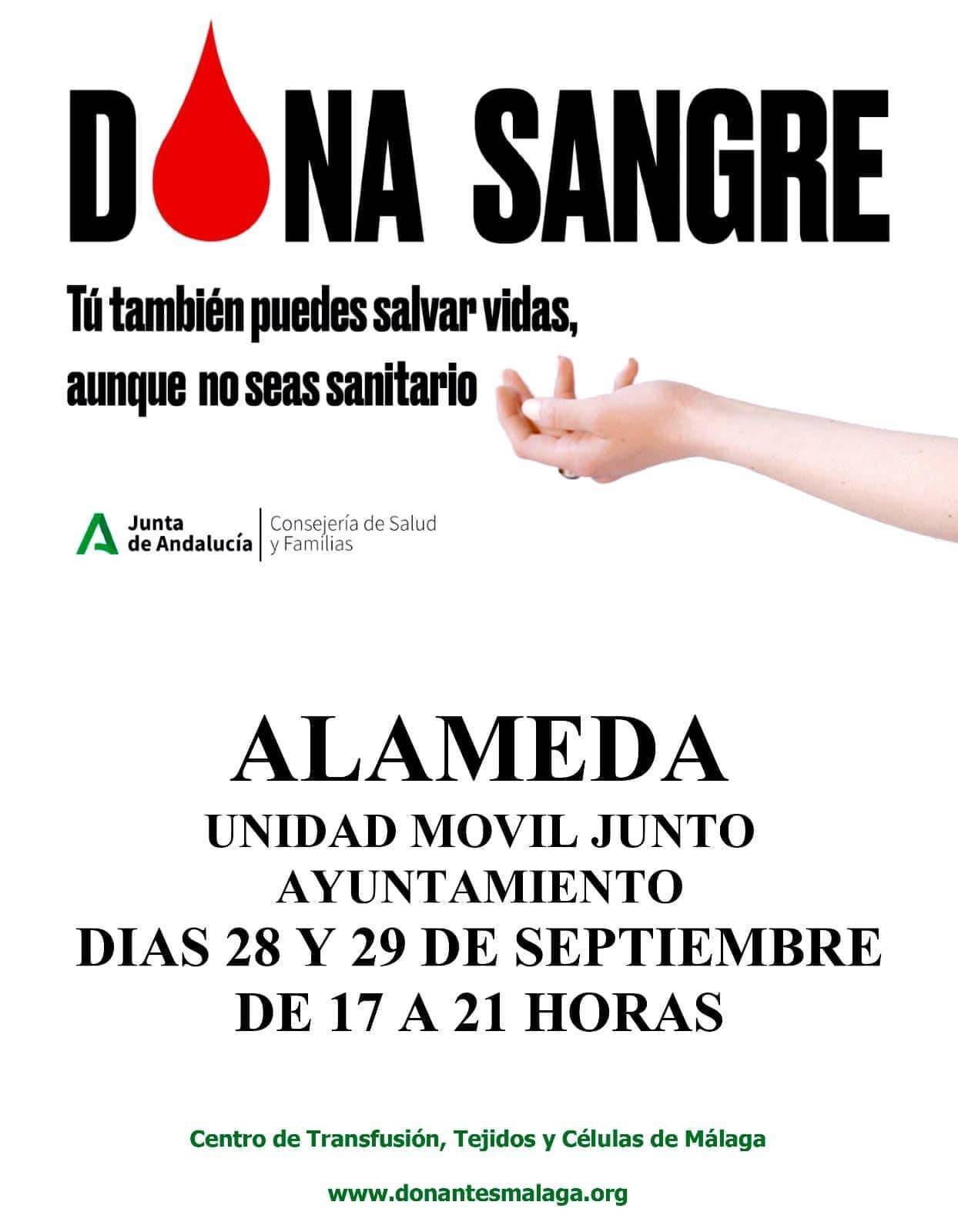 Donación de sangre (septiembre 2022) - Alameda (Málaga)