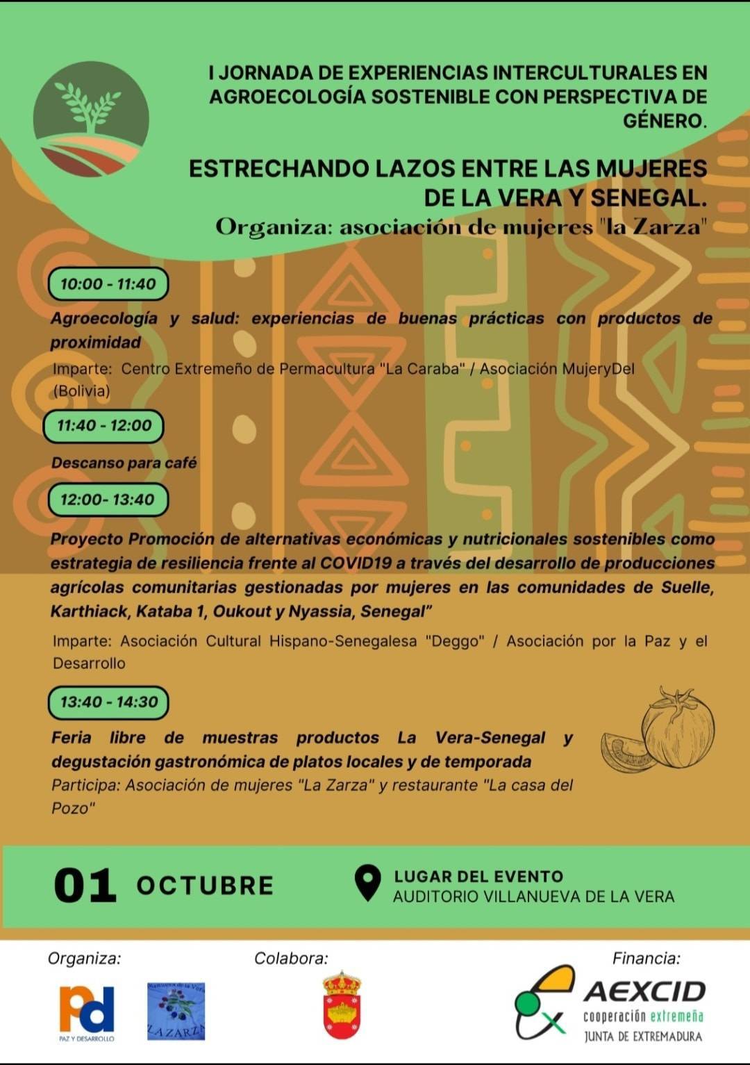 I Jornada de Experiencias Interculturales en Agroecología Sostenible con Perspectiva de Género - Villanueva de la Vera (Cáceres)