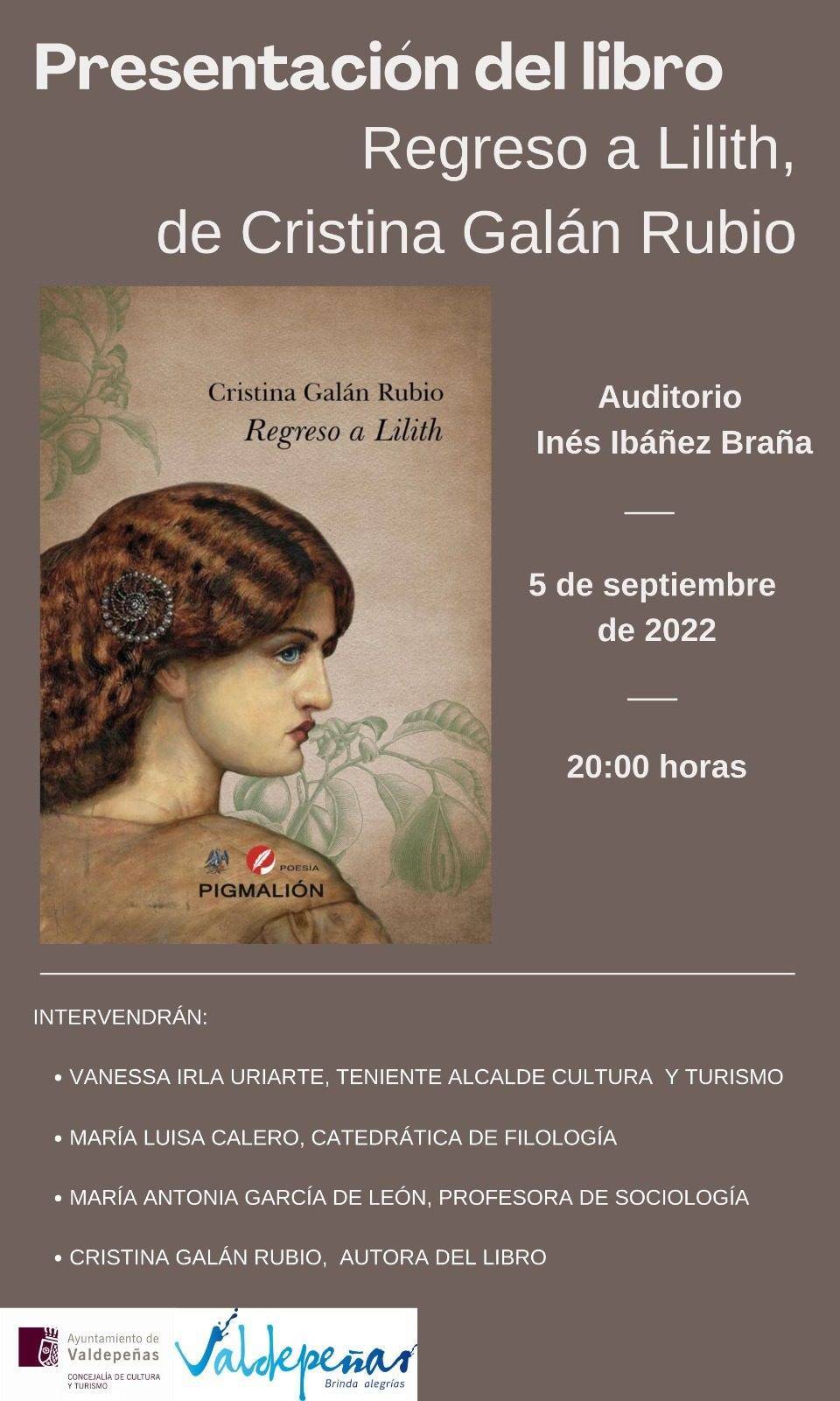 Presentación del libro 'Regreso a Lilith' (2022) - Valdepeñas (Ciudad Real)