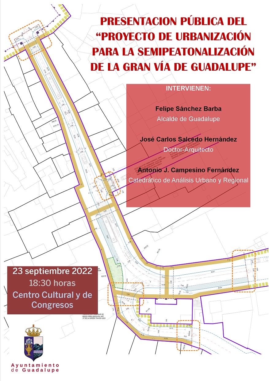 Presentación del proyecto semipeatonalización de la Gran Vía (2022) - Guadalupe (Cáceres) 1