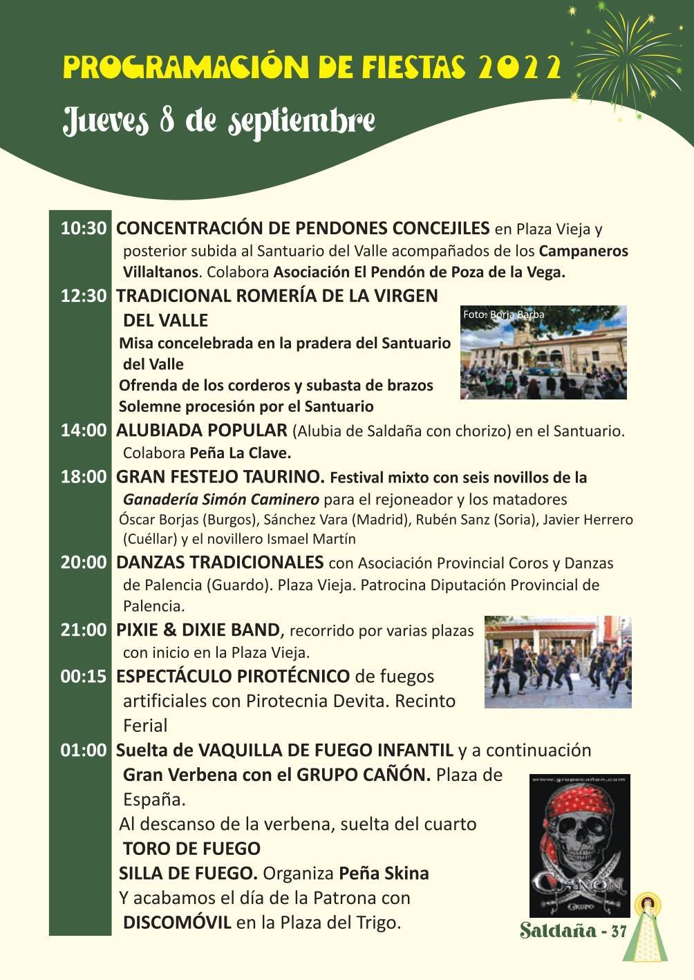 Programa de fiestas del Valle (2022) - Saldaña (Palencia) 5