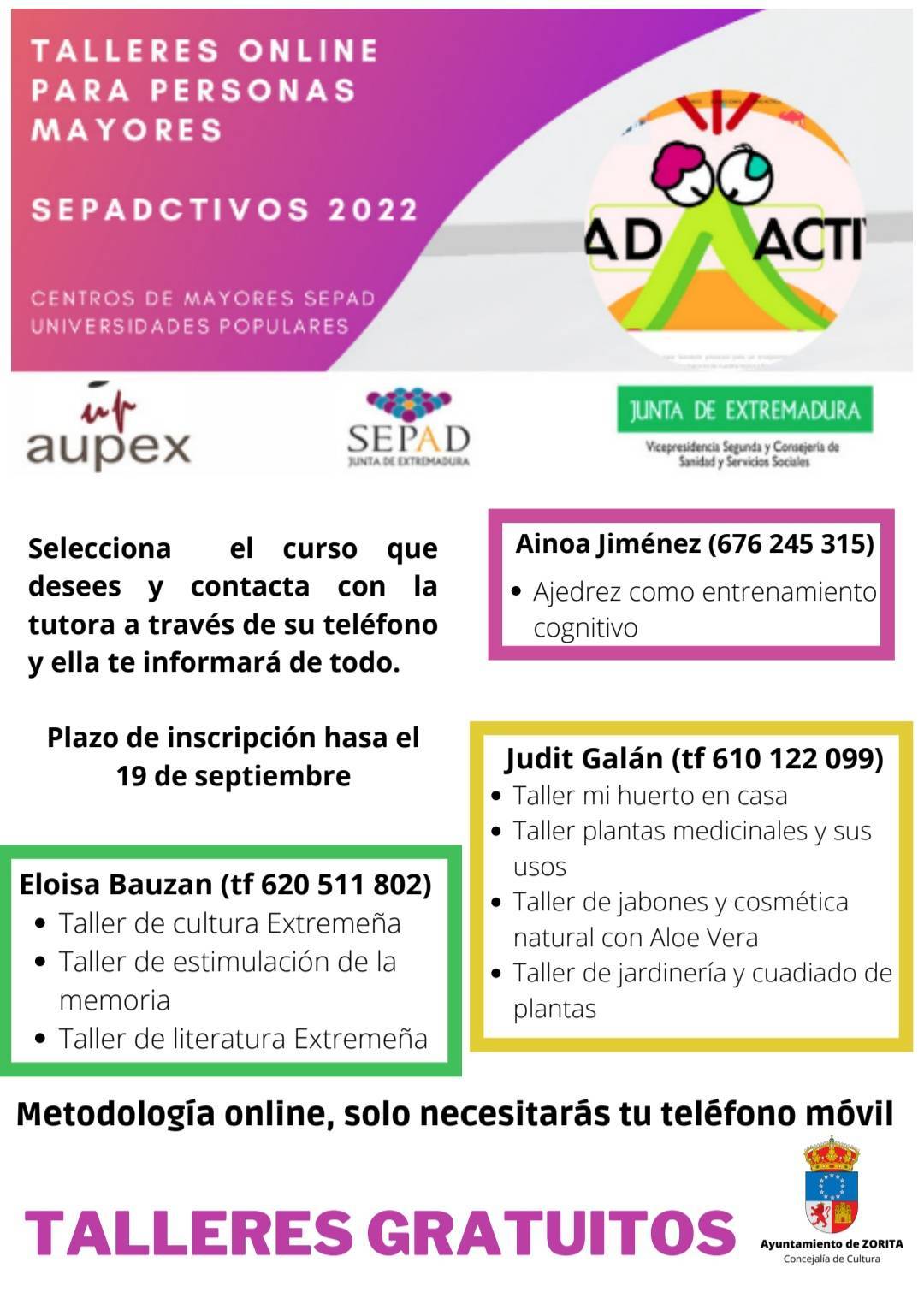 Taller de Sepadctivos (2022) - Zorita (Cáceres)