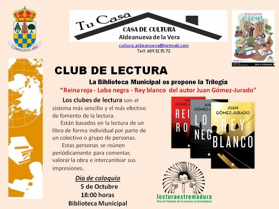 Coloquio del club de lectura (octubre 2022) - Aldeanueva de la Vera (Cáceres)