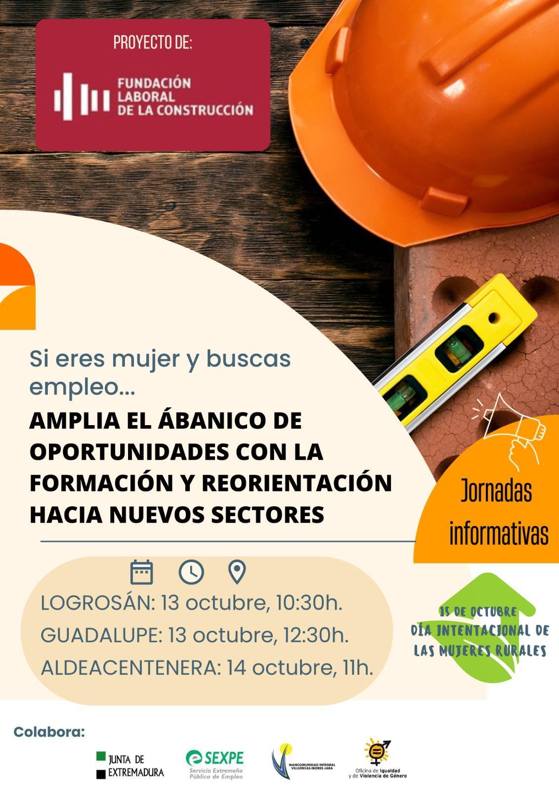 Jornada informativa sobre reorientación formativa y laboral de mujeres hacia el sector de la construcción (2022) - Logrosán (Cáceres) 1