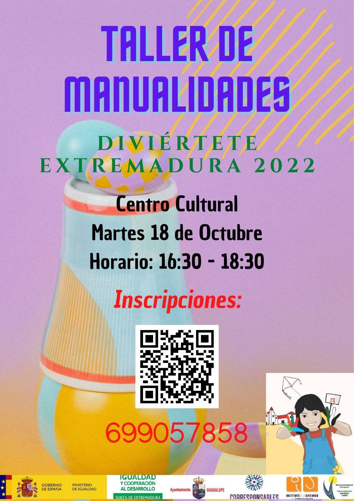 Taller de manualidades (18 octubre 2022) - Guadalupe (Cáceres)