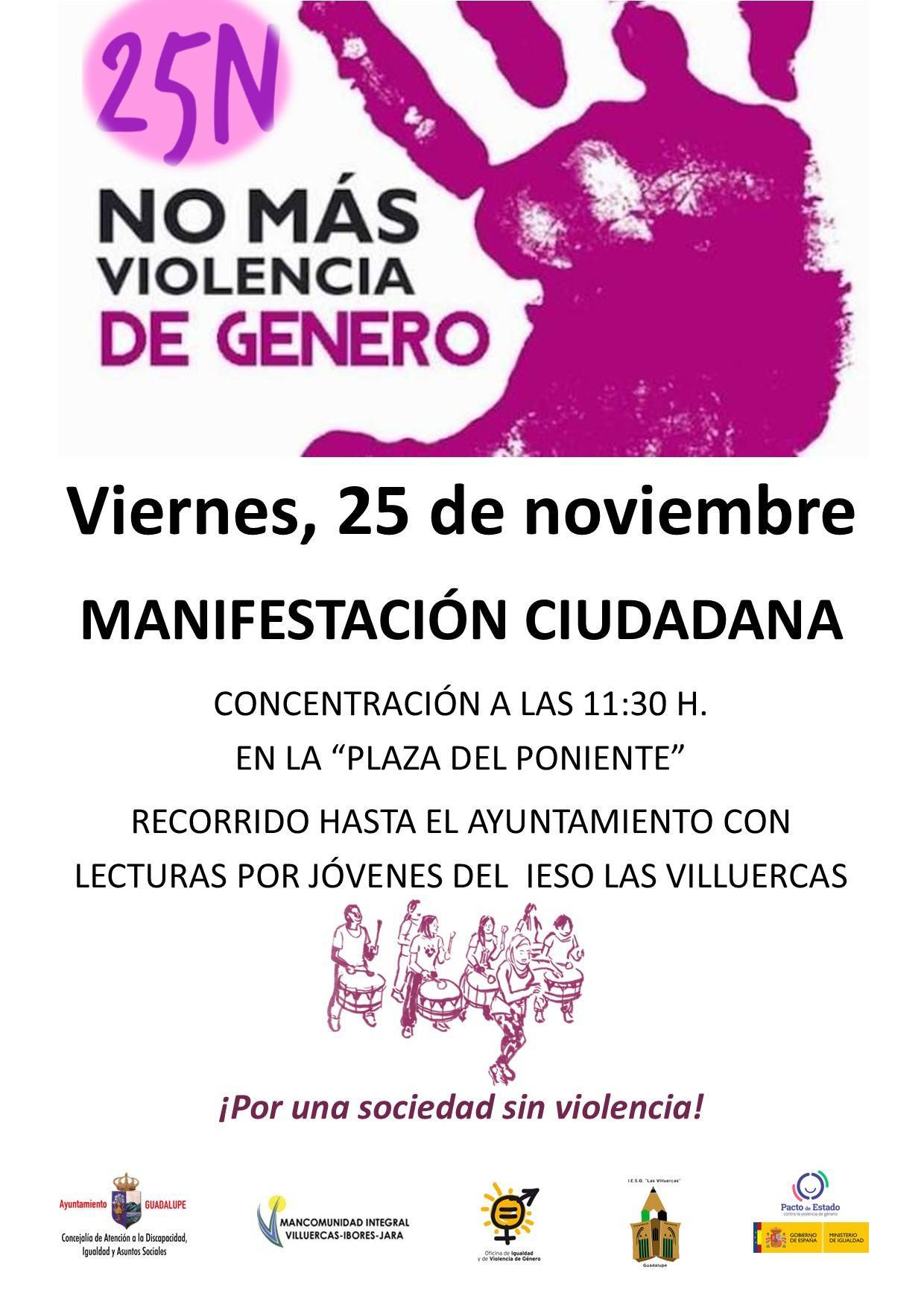Manifestación ciudadana por la violencia de género (2022) - Guadalupe (Cáceres)