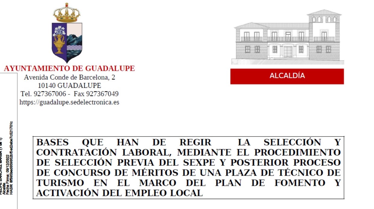 Técnico de turismo (2022) - Guadalupe (Cáceres)
