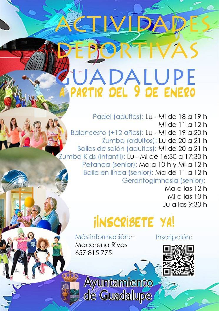 Actividades deportivas (enero 2023) - Guadalupe (Cáceres)