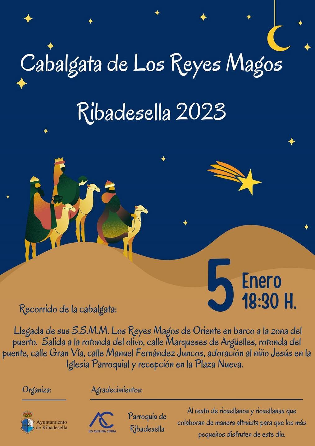 Cabalgata de los Reyes Magos (2023) - Ribadesella (Asturias)