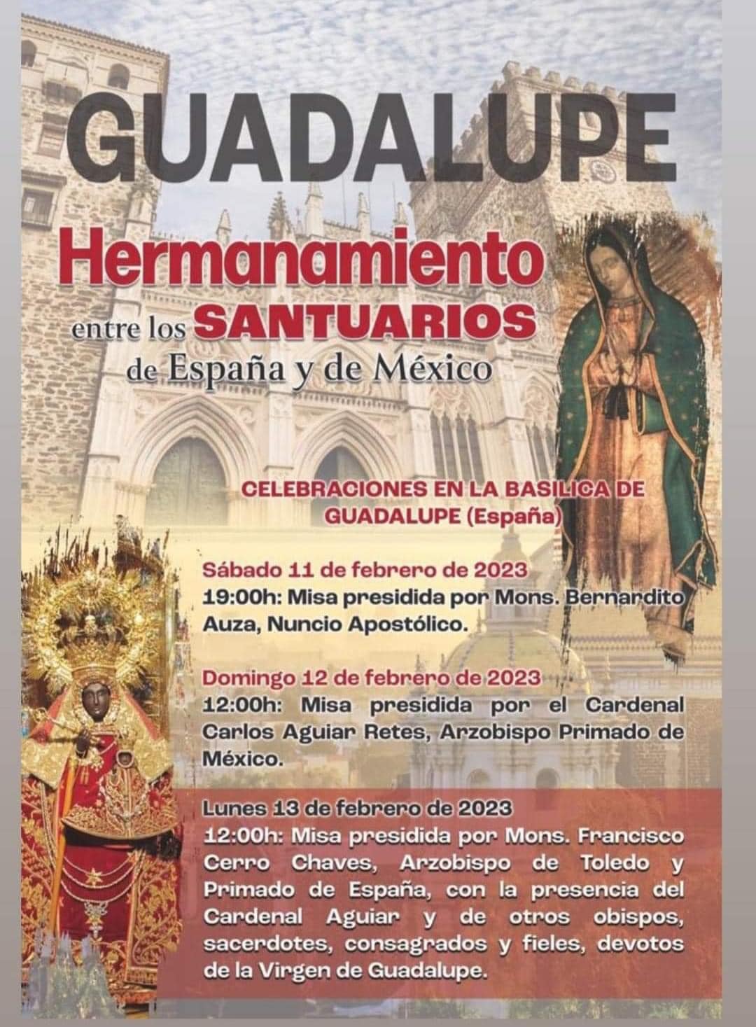 Hermanamiento entre los santuarios de España y México (2023) - Guadalupe (Cáceres)
