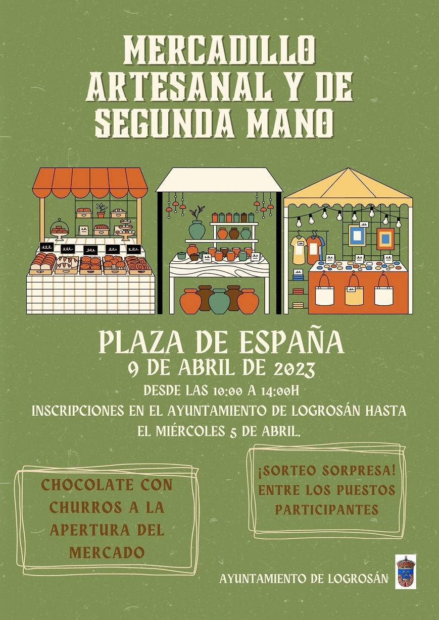 Mercadillo artesanal y de segunda mano (2023) - Logrosán (Cáceres)