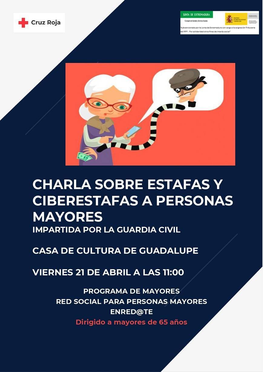 Charla sobre estafas y ciberestafas a personas mayores (2023) - Guadalupe (Cáceres)
