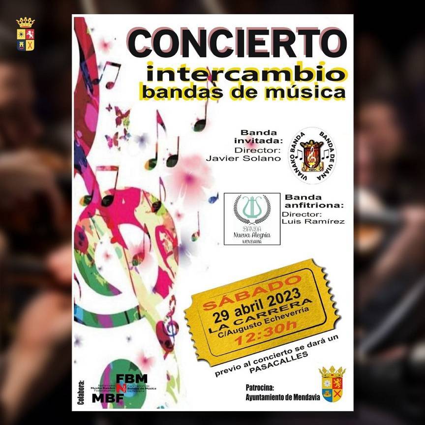 Concierto intercambio de bandas de música (2023) - Mendavia (Navarra)