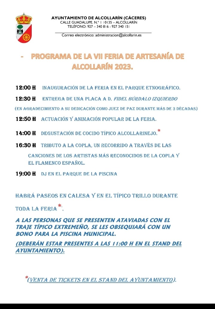 VII Feria de Artesanía y Productos Alimentarios - Alcollarín (Cáceres) 2