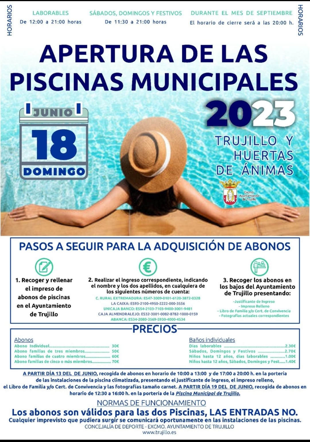 Apertura de las piscinas municipales (2023) - Trujillo (Cáceres)
