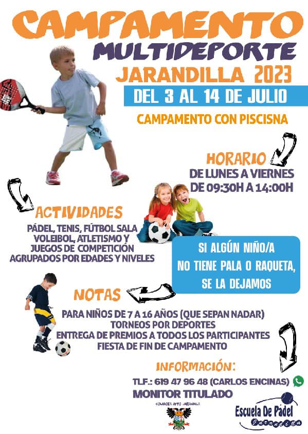 Campamento multideporte (julio 2023) - Jarandilla de la Vera (Cáceres)