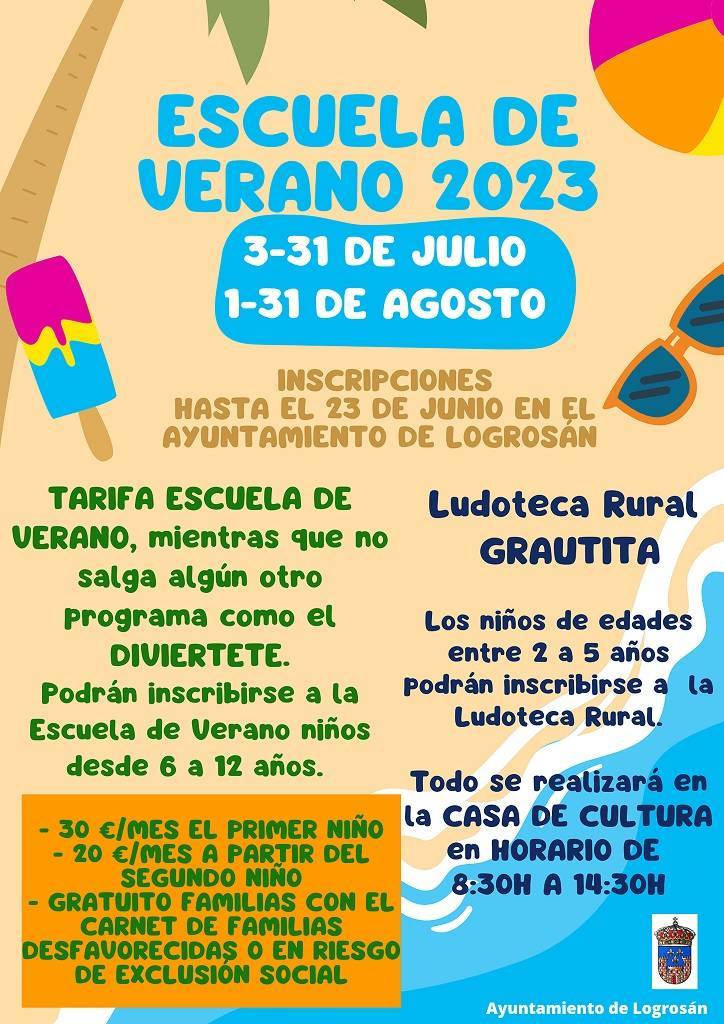 Escuela y ludoteca de verano (2023) - Logrosán (Cáceres)