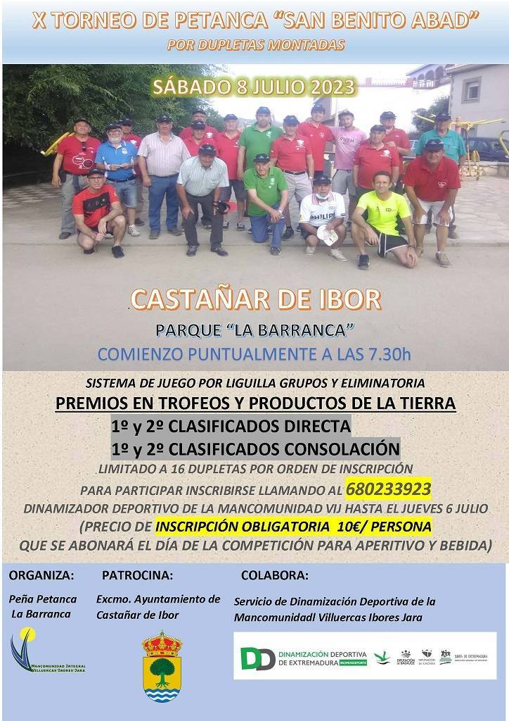 X Torneo de Petanca 'San Benito Abad' - Castañar de Ibor (Cáceres)