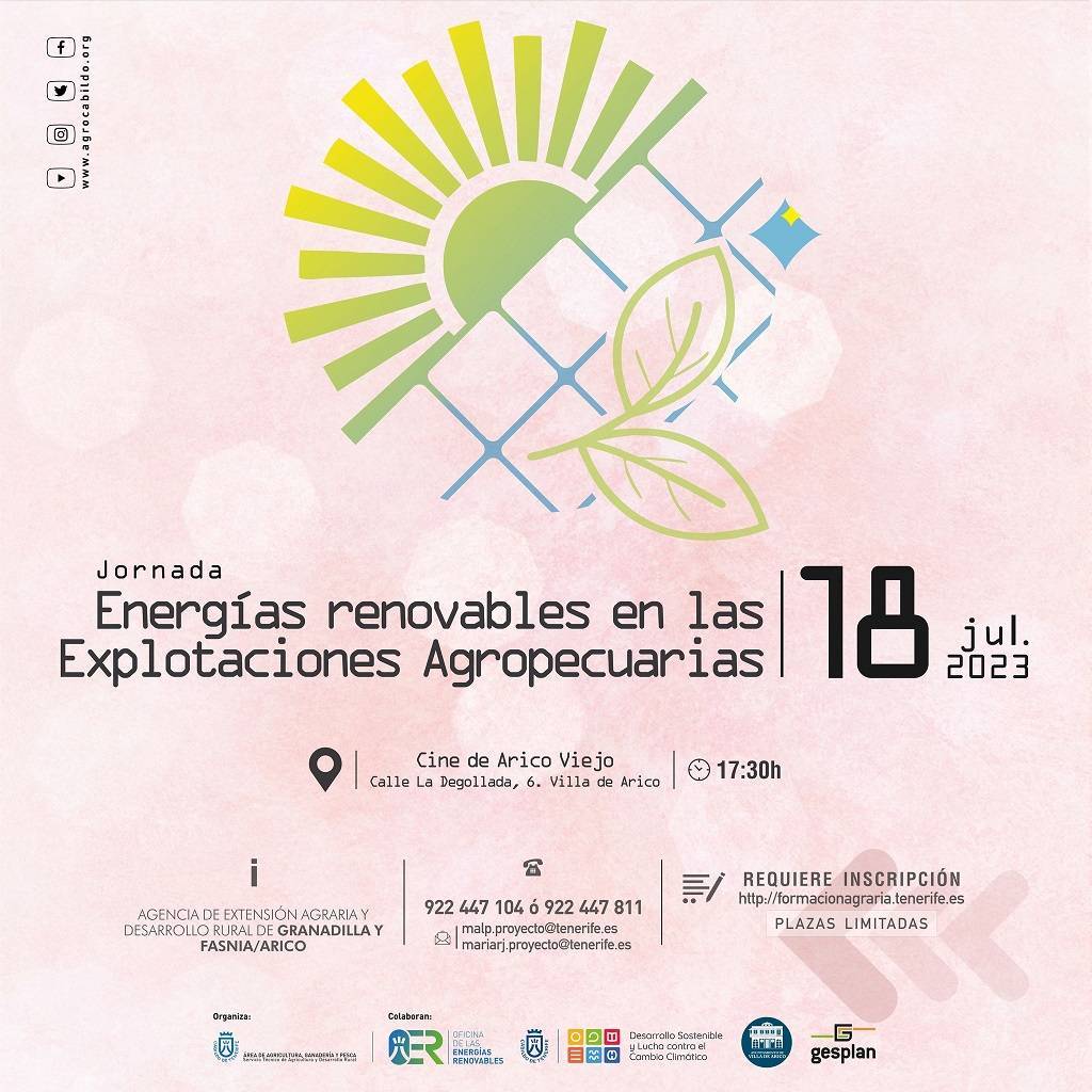 Jornada sobre energías renovables en las explotaciones agropecuarias (2023) - Arico Viejo (Santa Cruz de Tenerife)