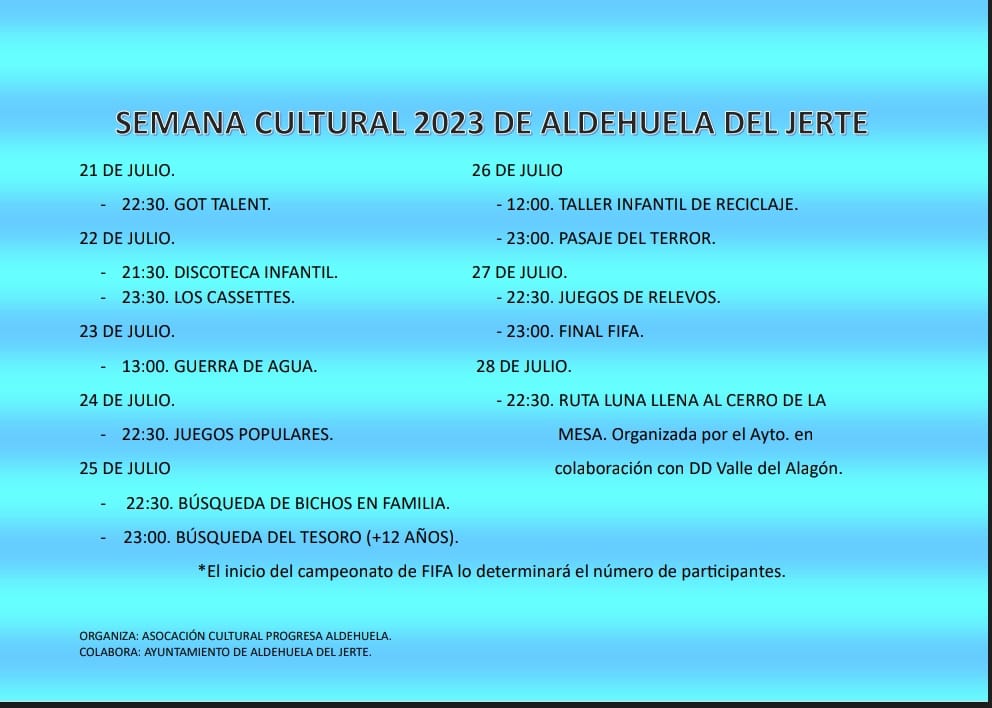 Semana Cultural (2023) - Aldehuela de Jerte (Cáceres)