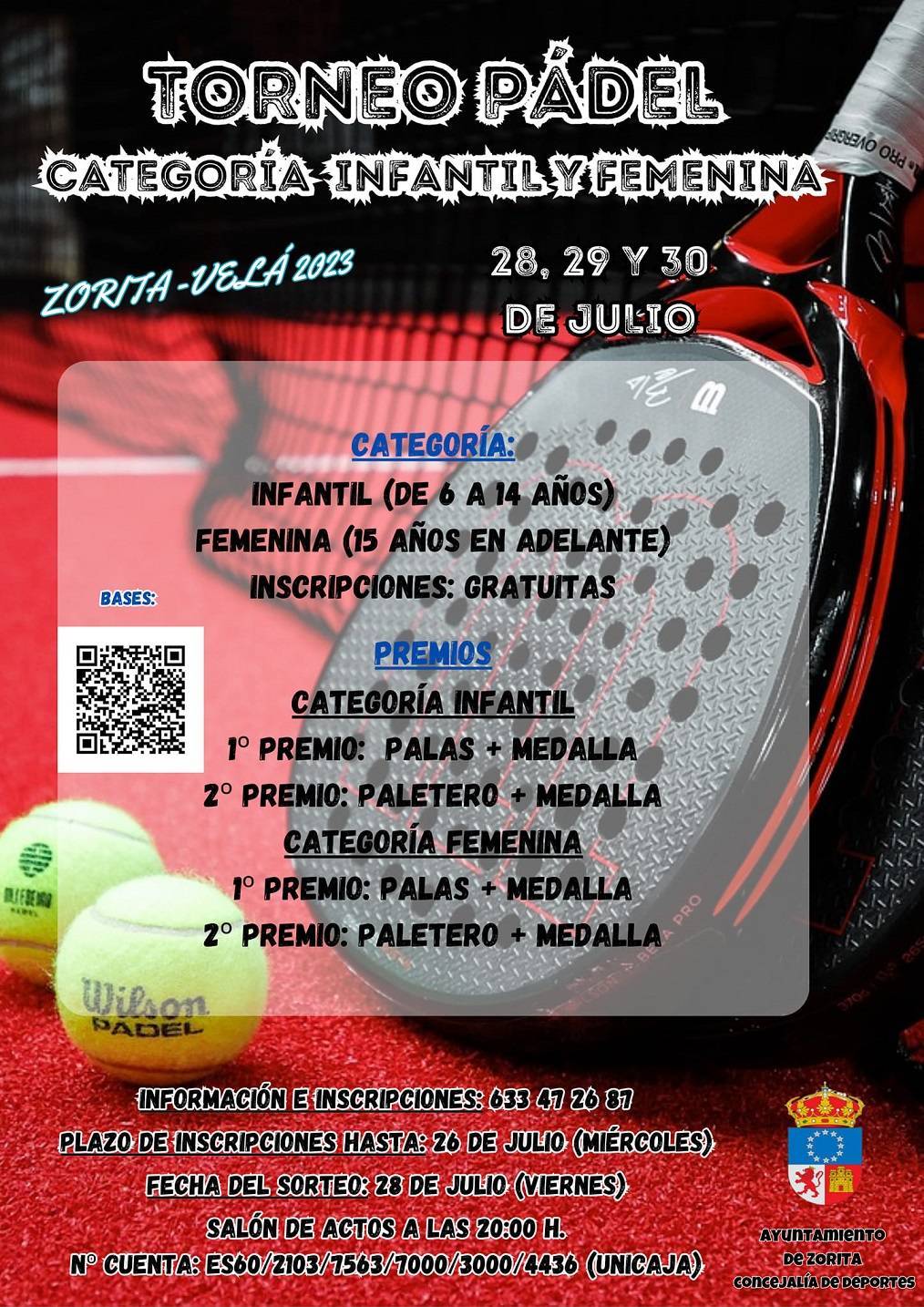 Torneo de pádel infantil y femenino (2023) - Zorita (Cáceres)