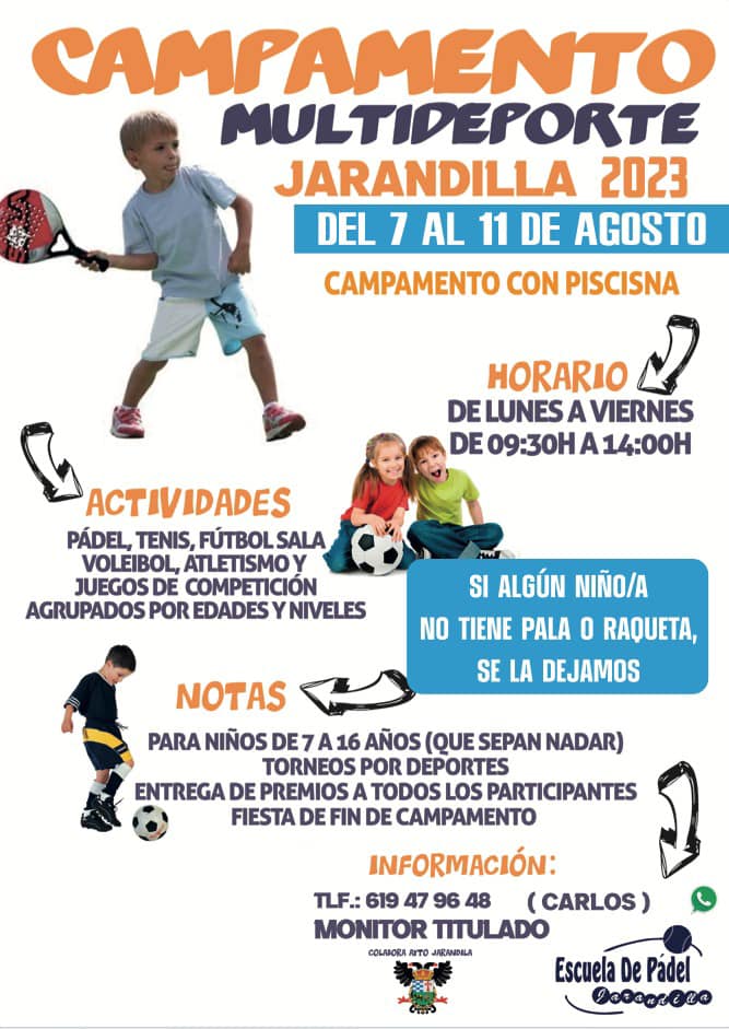 Campamento multideporte (agosto 2023) - Jarandilla de la Vera (Cáceres)