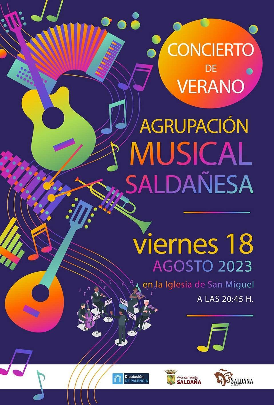 Concierto de verano de la Agrupación Musical Saldañesa (2023) - Saldaña (Palencia)