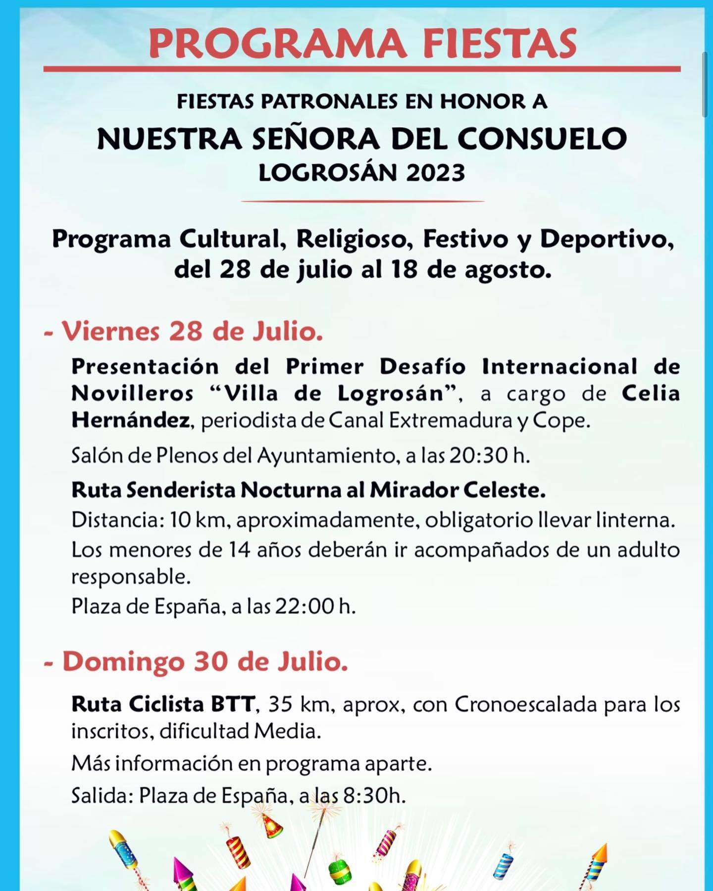 Fiestas patronales en honor a Nuestra Señora del Consuelo (2023) - Logrosán (Cáceres) 1