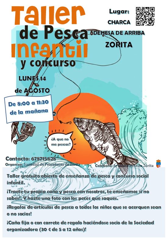 Taller de pesca infantil y concurso (2023) - Zorita (Cáceres)