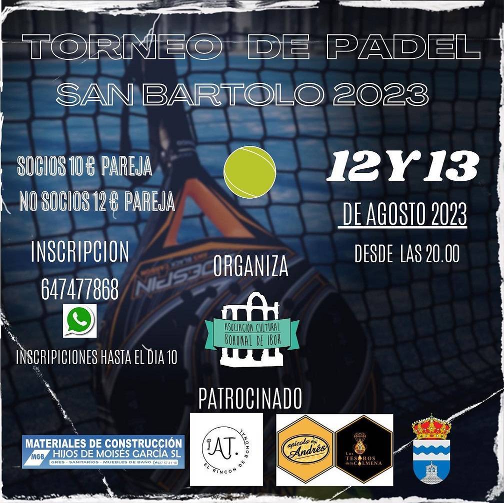 Torneo de Pádel San Bartolo (2023) - Bohonal de Ibor (Cáceres)