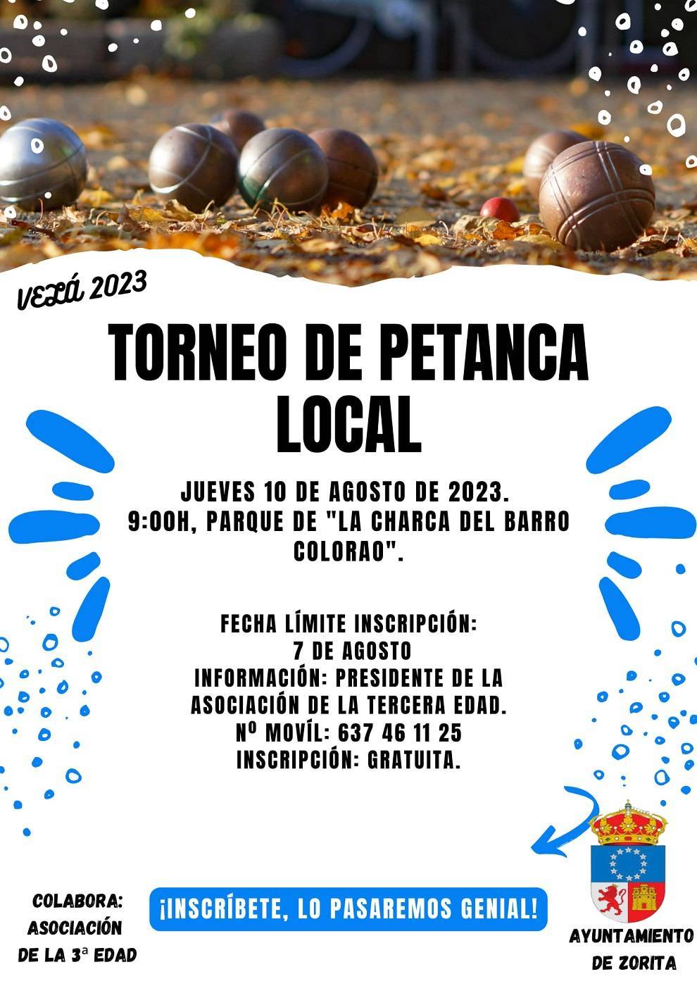Torneo de petanca local Velá (2023) - Zorita (Cáceres)