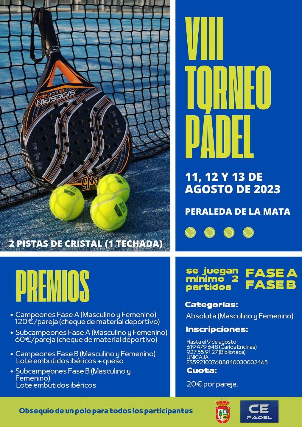 VIII Torneo de Pádel - Peraleda de la Mata (Cáceres)