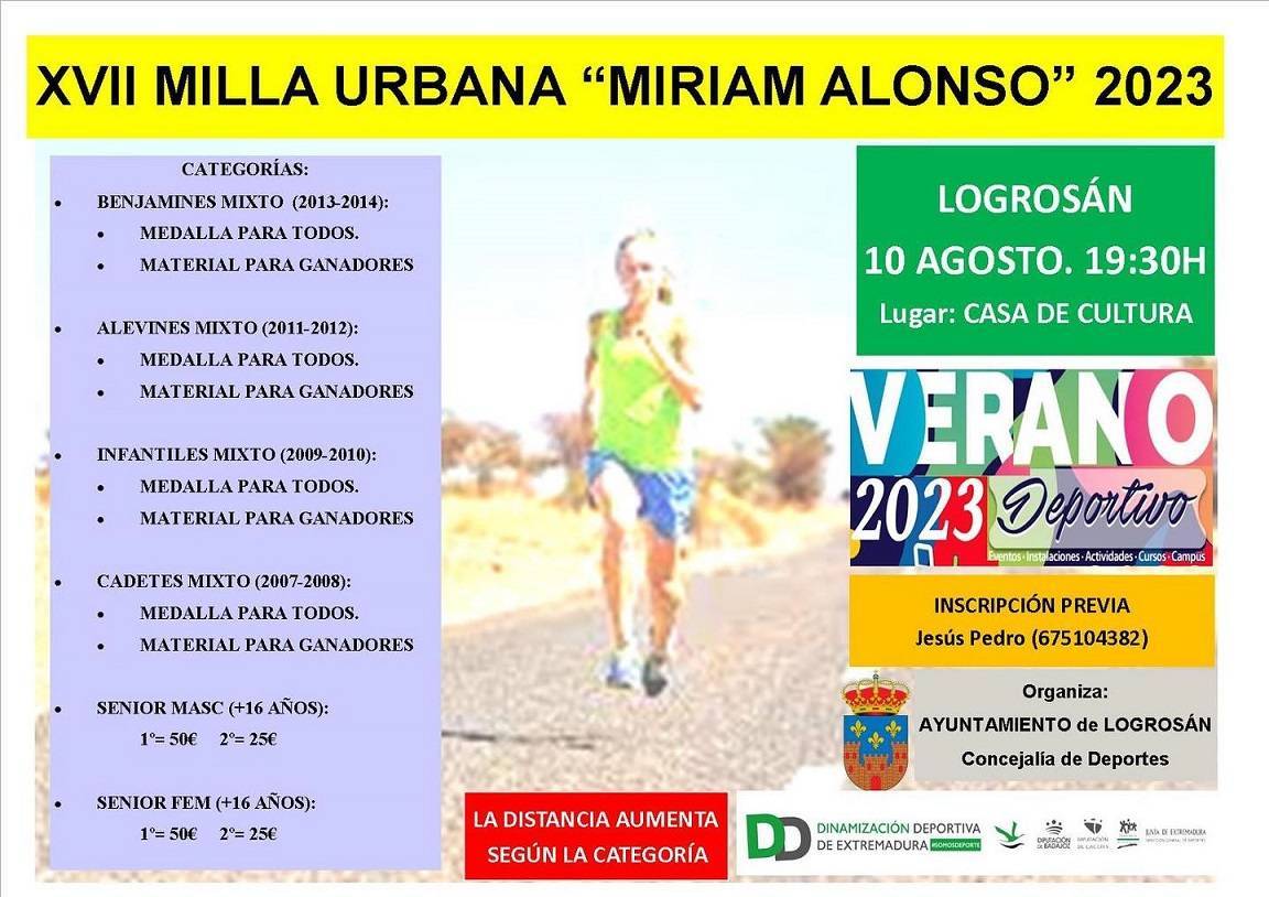 XVII Milla Urbana Miriam Alonso - Logrosán (Cáceres)